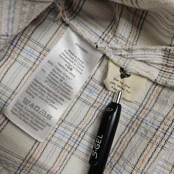 MADEWELL Ex-Boyfriend Corduroy Plaid Flannel Shirt MC063 Small Oversized Baggy - Picture 11 of 16